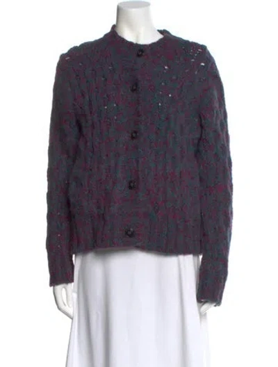 Pre-owned Re/done Alpaca Printed Sweater In Blue