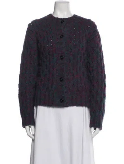 Pre-owned Re/done Alpaca Printed Sweater In Blue