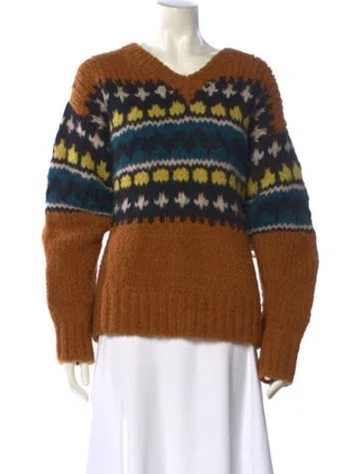 Pre-owned Re/done Alpaca Striped Sweater In Neutral