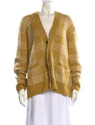 Pre-owned Re/done Alpaca Striped Sweater In Yellow