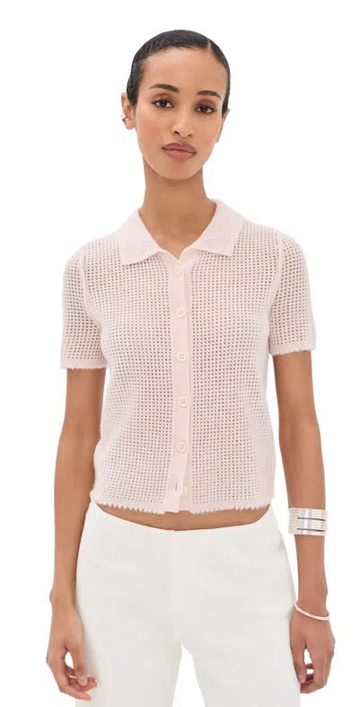 Re/done Amelia Cashmere Polo Pink Salt