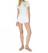 Re/done Artichoke Tee In Vintage White In White