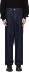 Re/done Blue Baggy Jeans In Blue