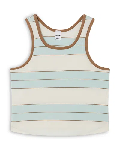 Re/done Bama Striped Tank Top In Multi