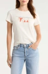 Re/done Bare Minimum Graphic Cotton T-shirt In White