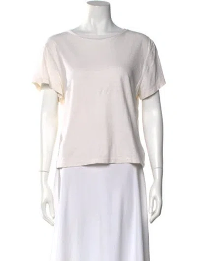 Pre-owned Re/done Bateau Neckline Short Sleeve T-shirt W/ Tags In White