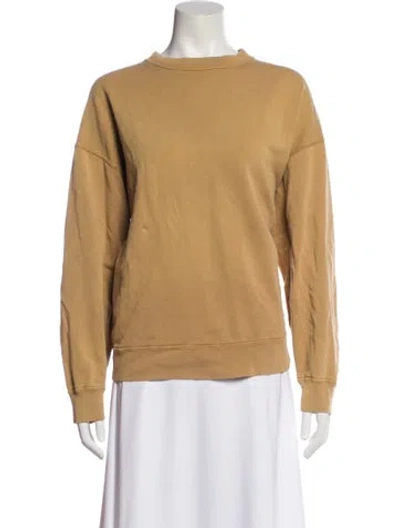 Pre-owned Re/done Bateau Neckline Sweater In Brown