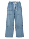 Re/done Beach Panelled Drawstring Jeans In Blue