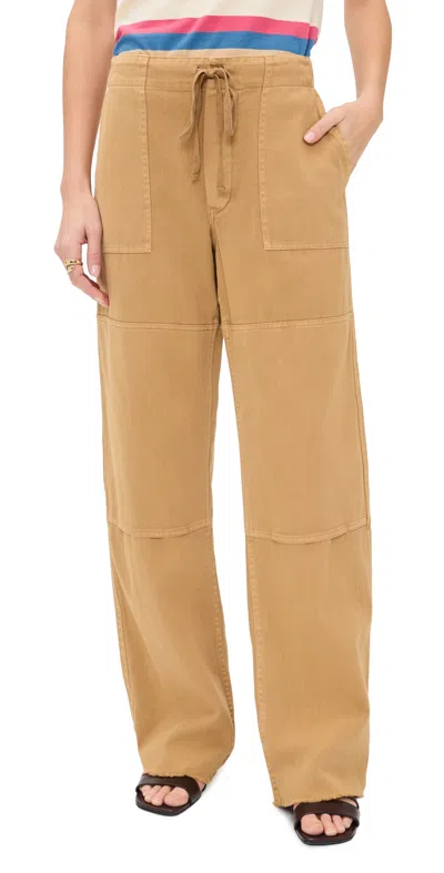 Re/done Beach Pants Washed Khaki In Brown