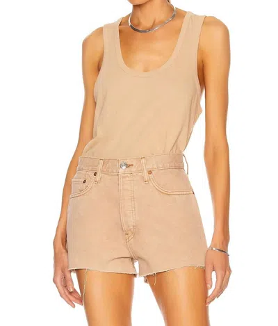 Re/done Beach Tank In Sand In Nude
