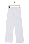 Re/done Beach Wide Leg Denim Pants In White
