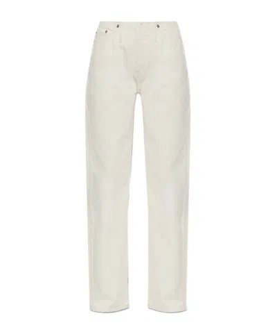Re/done Belt Loop Jeans In White