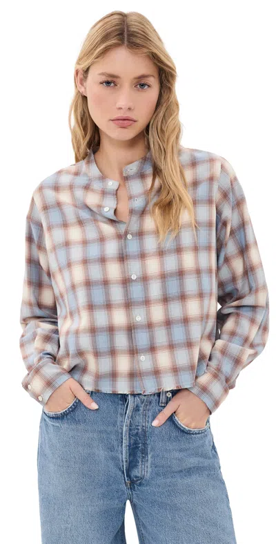 Re/done Bianca Shirt Bluebell Plaid