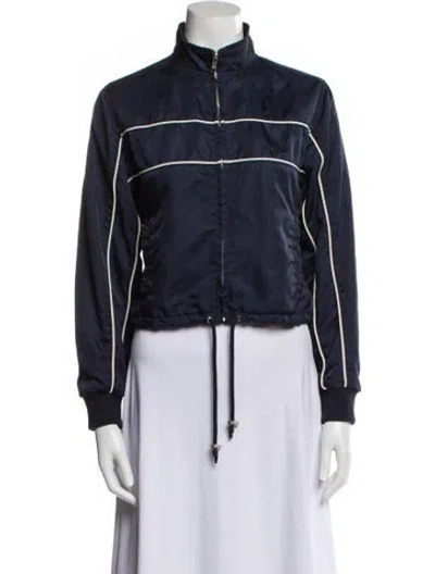 Pre-owned Re/done Biker Jacket In Blue