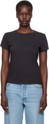 Re/done Black Hanes Edition 1960s Slim T-shirt In Washed Black