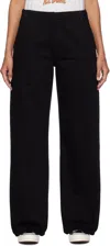 Re/done Black Loose Trouser Jeans In Black