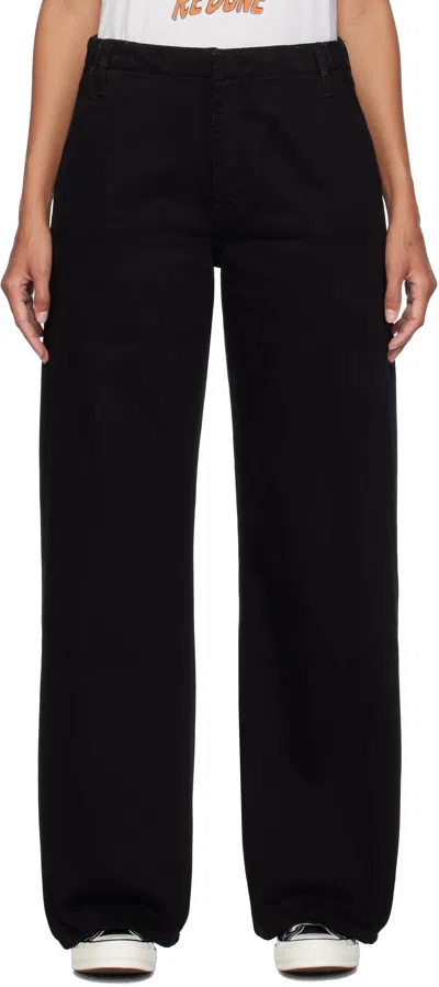 Re/done Black Loose Trouser Jeans