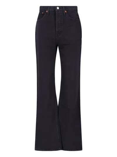 Re/done Black Wash High-rise Jeans