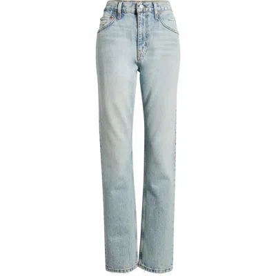 Re/done Blondie Distressed Organic Cotton Jeans In Blue