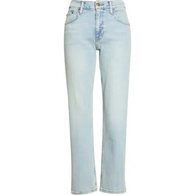 Re/done Blondie Mid Rise Ankle Straight Leg Jeans In Blue