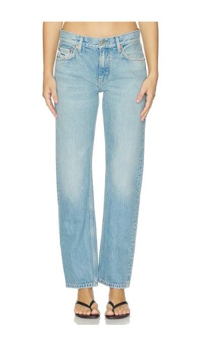 Re/done Blondie Straight Leg Jeans In Blue