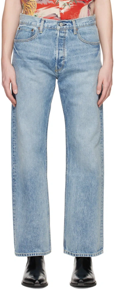 Re/done Blue 90s Jeans In 4 Year Wear