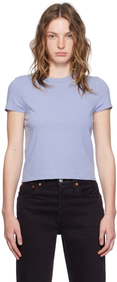 Re/done Blue Hanes Edition Boy T-shirt In Shark