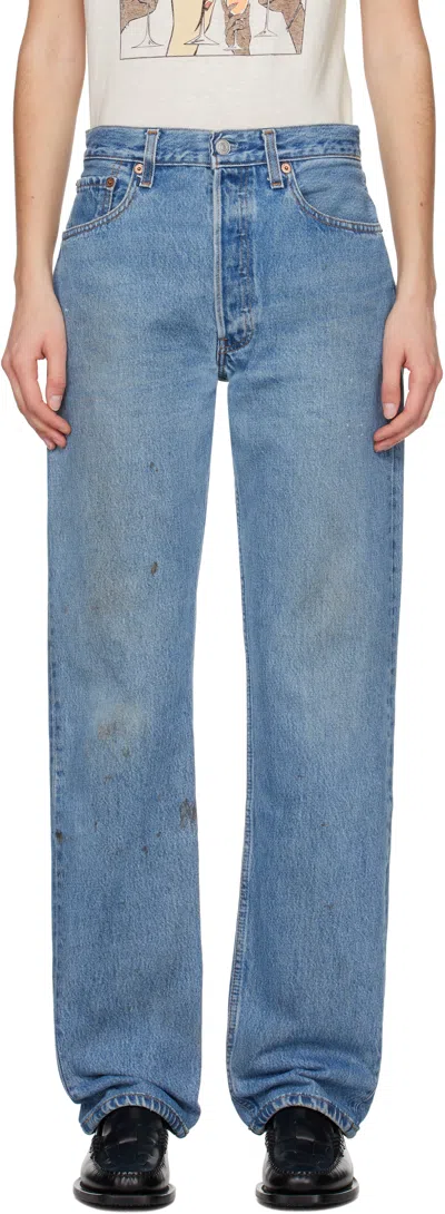 Re/done Blue Levi's Edition 90s Jeans In Indigo