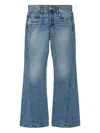 Re/done Blue Trousers In Blue