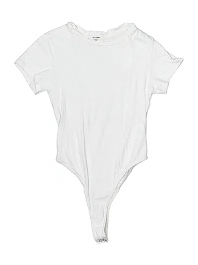 Pre-owned Re/done Bodysuit In White