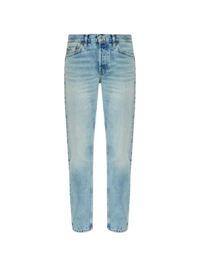 Re/done Buttoned Jeans In Blue
