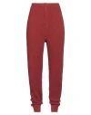 Re/done By Hanes Woman Pants Brick Size L Cotton In Red