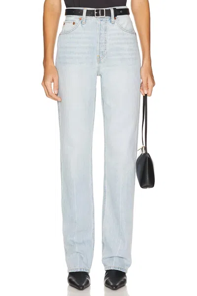 Re/done Californian Mid Rise Jeans In Big Sur In Blue
