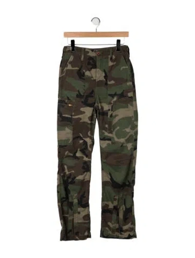 Pre-owned Re/done Camouflage Print Straight Leg Pants In Brown