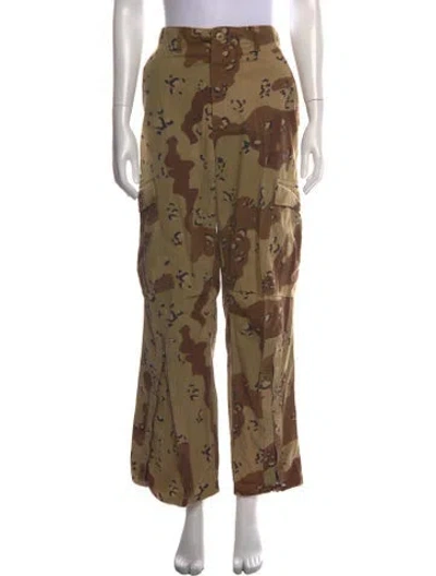 Pre-owned Re/done Camouflage Print Straight Leg Pants In Brown