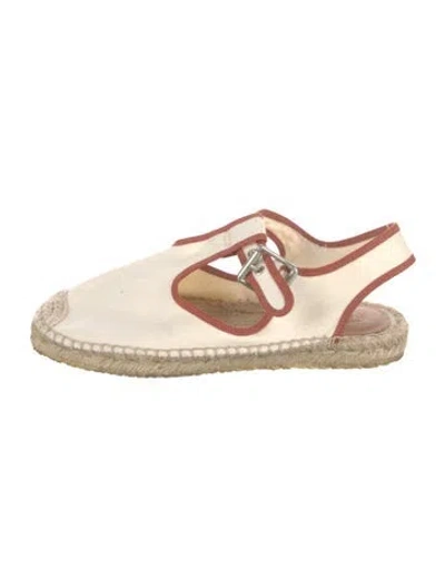 Pre-owned Re/done Canvas Espadrilles In White