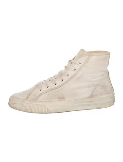 Pre-owned Re/done Canvas Sneakers In Neutrals
