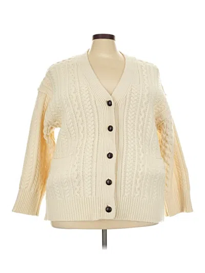 Pre-owned Re/done Cardigan Sweater In Ivory