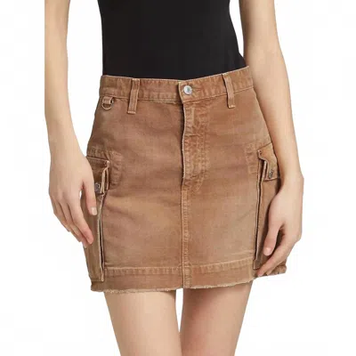 Re/done Cargo Work Skirt In Travertino In Blue