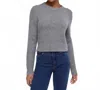 Re/done Cashmere Baby Round Neck Sweater In Grey Heather In Gray