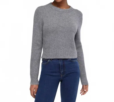 Re/done Cashmere Baby Round Neck Sweater In Grey Heather