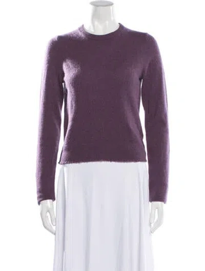 Pre-owned Re/done Cashmere Crew Neck Sweater In Purple