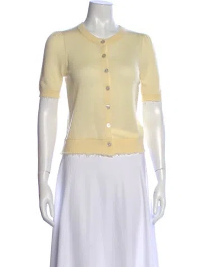 Pre-owned Re/done Cashmere Crew Neck Sweater W/ Tags In Yellow