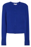 Re/done Cashmere Crewneck Cardigan In Blue