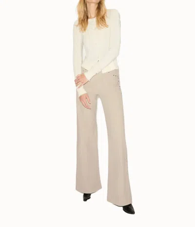 Re/done Cashmere Crewneck Cardigan In Ivory In Multi