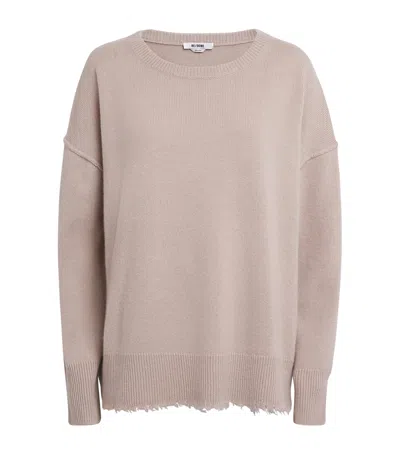 Re/done Re-done Cashmere Crew-neck Margot Sweater In Brown