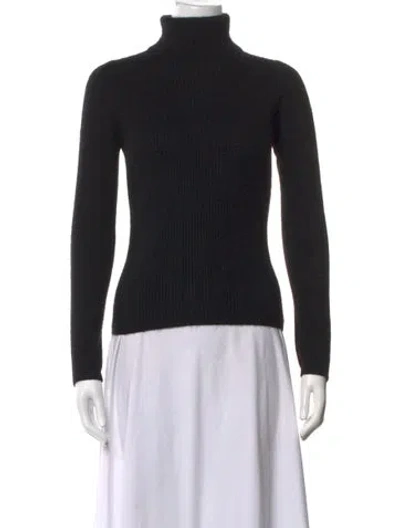 Pre-owned Re/done Cashmere Turtleneck Sweater In Black
