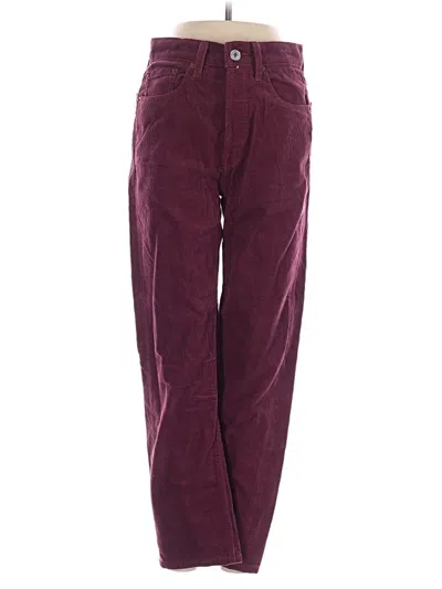 Pre-owned Re/done Casual Pants In Burgundy