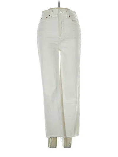 Pre-owned Re/done Casual Pants In Ivory