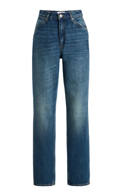 Re/done Charlotte Rigid Mid-rise Straight-leg Jeans In Medium Wash